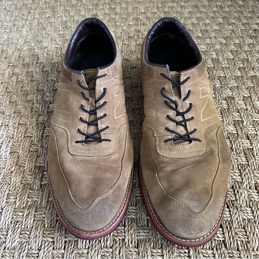 New Balance 1100 Mens Size 14 Tan Suede Oxford Walking Comfort Shoes MD1100DB